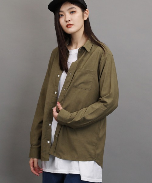 air tokyo sellection(エアートウキョウセレクション)の「ポリラミー レギュラーカラー シャツ(シャツ/ブラウス・メンズ・ホワイト/ブラック/ベージュ/ネイビー/カーキ・MEDIUM/LARGE/X-LARGE)」の4枚目の写真