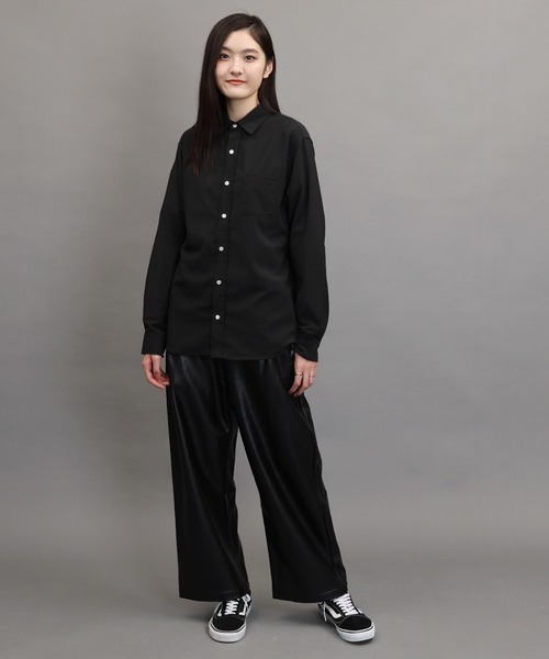 air tokyo sellection(エアートウキョウセレクション)の「ポリラミー レギュラーカラー シャツ(シャツ/ブラウス・メンズ・ホワイト/ブラック/ベージュ/ネイビー/カーキ・MEDIUM/LARGE/X-LARGE)」の6枚目の写真
