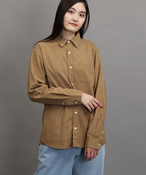 air tokyo sellection(エアートウキョウセレクション)の「ポリラミー レギュラーカラー シャツ(シャツ/ブラウス・メンズ・ホワイト/ブラック/ベージュ/ネイビー/カーキ・MEDIUM/LARGE/X-LARGE)」の13枚目の写真