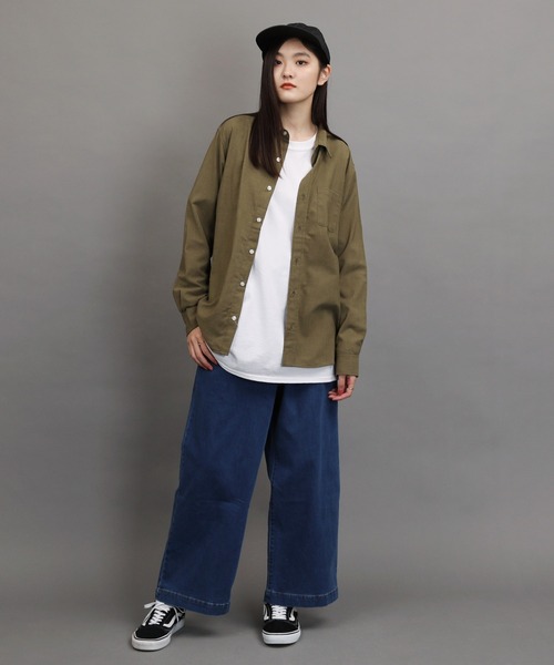 air tokyo sellection(エアートウキョウセレクション)の「ポリラミー レギュラーカラー シャツ(シャツ/ブラウス・メンズ・ホワイト/ブラック/ベージュ/ネイビー/カーキ・MEDIUM/LARGE/X-LARGE)」の14枚目の写真
