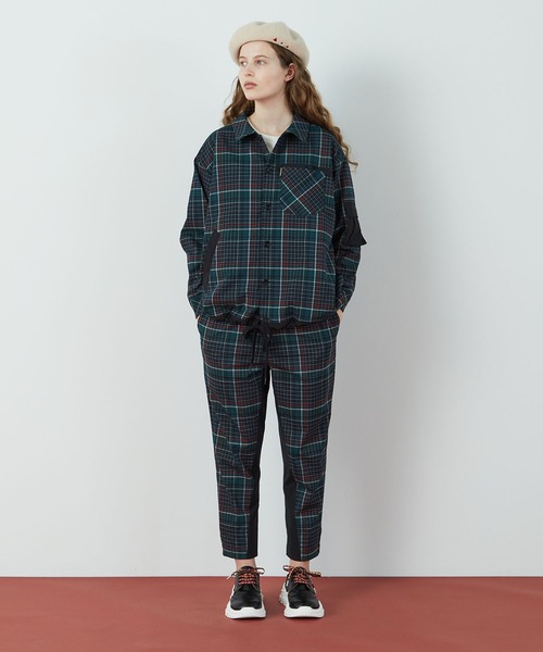 FRAPBOIS（フラボア）の「T/Rチェック ブルゾン（ブルゾン・レディース・グリーン/ブラウン・2/1/3）」の9枚目の写真