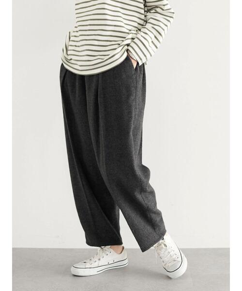 CRAFT STANDARD BOUTIQUE（クラフトスタンダードブティック）の「センタープレスコクーンパンツ　＊（スラックス・レディース・チャコールグレー/ブラウン・FREE）」の11枚目の写真