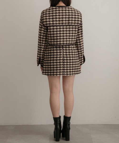 ANDGEEBEE（アンジービー）の「千鳥ミニスカート（スカート・レディース・ブラウン/ブラック・MEDIUM）」の21枚目の写真