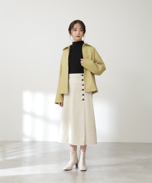 N.（N. Natural Beauty Basic）（エヌエヌナチュラルビューティーベーシック）の「フェイクレザーコーチブルゾン（ブルゾン・レディース・ブラック/ブラウン/イエロー・MEDIUM）」の18枚目の写真