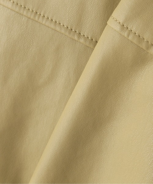 N.（N. Natural Beauty Basic）（エヌエヌナチュラルビューティーベーシック）の「フェイクレザーコーチブルゾン（ブルゾン・レディース・ブラック/ブラウン/イエロー・MEDIUM）」の22枚目の写真