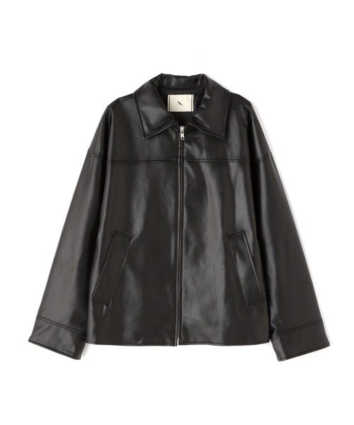 N.（N. Natural Beauty Basic）（エヌエヌナチュラルビューティーベーシック）の「フェイクレザーコーチブルゾン（ブルゾン・レディース・ブラック/ブラウン/イエロー・MEDIUM）」の10枚目の写真