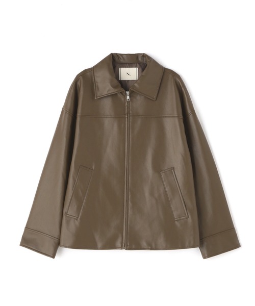 N.（N. Natural Beauty Basic）（エヌエヌナチュラルビューティーベーシック）の「フェイクレザーコーチブルゾン（ブルゾン・レディース・ブラック/ブラウン/イエロー・MEDIUM）」の15枚目の写真