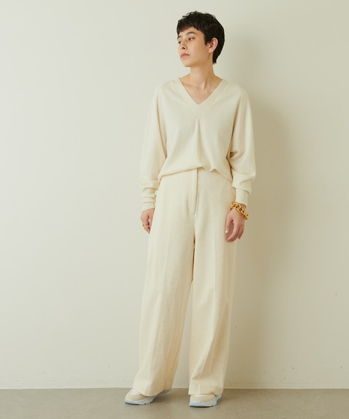 Whim Gazette(ウィムガゼット)の「コールワイドパンツ(その他パンツ・レディース・グリーン/オフホワイト・38/36)」の18枚目の写真