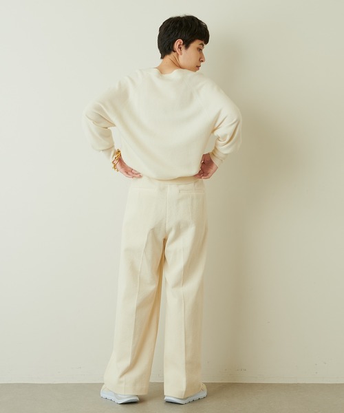 Whim Gazette(ウィムガゼット)の「コールワイドパンツ(その他パンツ・レディース・グリーン/オフホワイト・38/36)」の22枚目の写真
