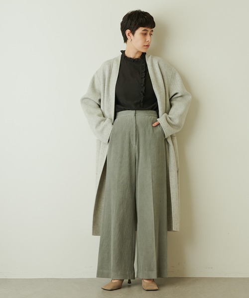 Whim Gazette(ウィムガゼット)の「コールワイドパンツ(その他パンツ・レディース・グリーン/オフホワイト・38/36)」の14枚目の写真