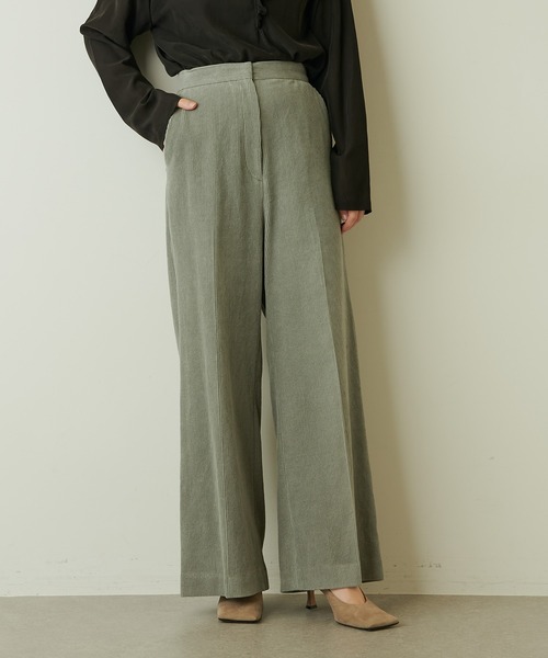 Whim Gazette(ウィムガゼット)の「コールワイドパンツ(その他パンツ・レディース・グリーン/オフホワイト・38/36)」の3枚目の写真