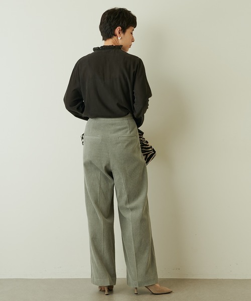 Whim Gazette(ウィムガゼット)の「コールワイドパンツ(その他パンツ・レディース・グリーン/オフホワイト・38/36)」の6枚目の写真