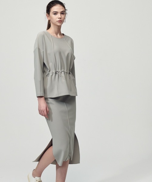 ACUD（アクド）の「【ACUD 】コンフォートマーメイドバンディングスカート / Comfort Mermaid Bending Skirt（スカート・レディース・ブラック/オフホワイト/オリーブ・SMALL/MEDIUM）」の7枚目の写真