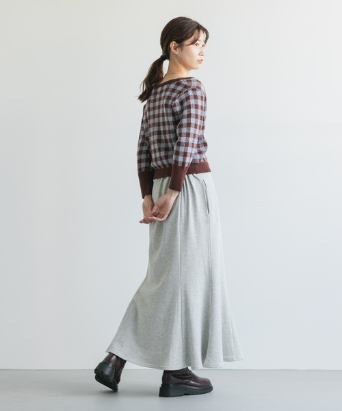 Kastane（カスタネ）の「【SETUP対応】カラーMIXスウェットスカート（スカート・レディース・モカ/サックスブルー/ライトグレー/グリーン・FREE）」の13枚目の写真