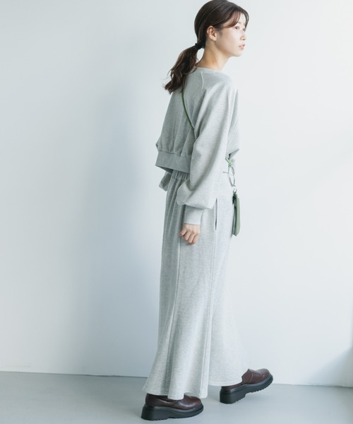 Kastane（カスタネ）の「【SETUP対応】カラーMIXスウェットスカート（スカート・レディース・モカ/サックスブルー/ライトグレー/グリーン・FREE）」の17枚目の写真