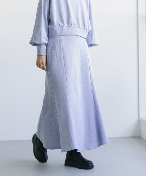 Kastane（カスタネ）の「【SETUP対応】カラーMIXスウェットスカート（スカート・レディース・モカ/サックスブルー/ライトグレー/グリーン・FREE）」の22枚目の写真