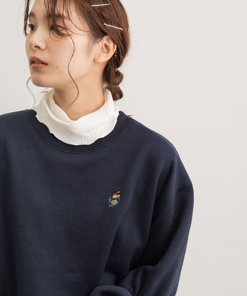 POU DOU DOU（プードゥドゥ）の「裏起毛裏毛ワイドトレーナー（Tシャツ/カットソー・レディース・ネイビー/アイボリー/ブルー/ピンク・3）」の20枚目の写真