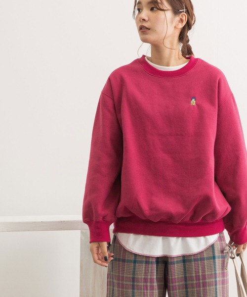 POU DOU DOU（プードゥドゥ）の「裏起毛裏毛ワイドトレーナー（Tシャツ/カットソー・レディース・ネイビー/アイボリー/ブルー/ピンク・3）」の8枚目の写真