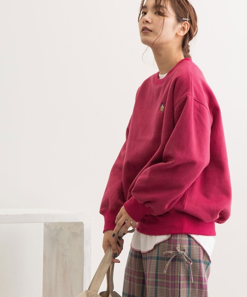 POU DOU DOU（プードゥドゥ）の「裏起毛裏毛ワイドトレーナー（Tシャツ/カットソー・レディース・ネイビー/アイボリー/ブルー/ピンク・3）」の17枚目の写真