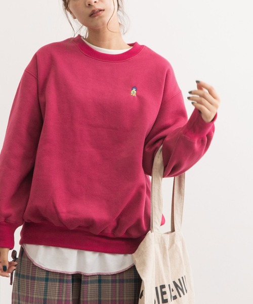 POU DOU DOU（プードゥドゥ）の「裏起毛裏毛ワイドトレーナー（Tシャツ/カットソー・レディース・ネイビー/アイボリー/ブルー/ピンク・3）」の22枚目の写真