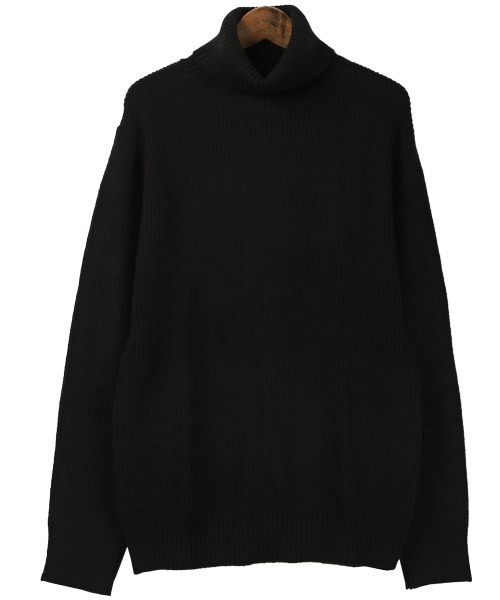 LUXSTYLE(ラグスタイル)の「7G片畦タートルネックニット(ニット/セーター・メンズ・ホワイト/ブラック・L/M/XL)」の8枚目の写真
