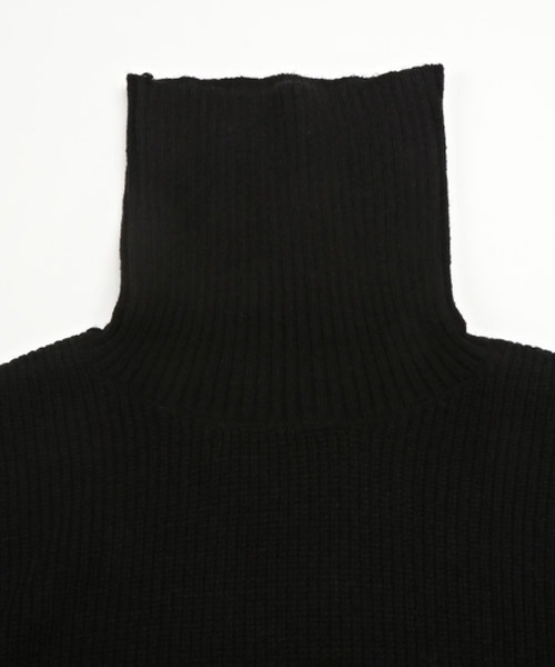 LUXSTYLE(ラグスタイル)の「7G片畦タートルネックニット(ニット/セーター・メンズ・ホワイト/ブラック・L/M/XL)」の11枚目の写真