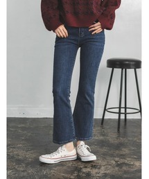 fifth calin | 裾フレアシンプル柔らかデニム(デニムパンツ)