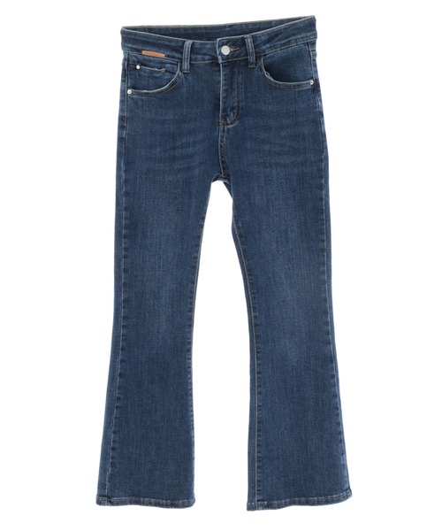 fifth calin（フィフスカラン）の「裾フレアシンプル柔らかデニム（デニムパンツ・レディース・ブラック/ブルー・MEDIUM）」の8枚目の写真