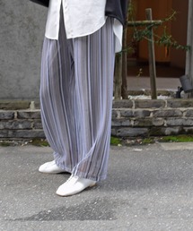 メッシュストライプPT/リラックスパンツ