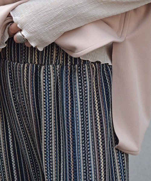 Marient（マリエント）の「メッシュストライプPT/リラックスパンツ（その他パンツ・レディース・グレー/ネイビー・FREE）」の16枚目の写真