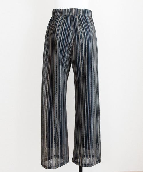 Marient（マリエント）の「メッシュストライプPT/リラックスパンツ（その他パンツ・レディース・グレー/ネイビー・FREE）」の20枚目の写真