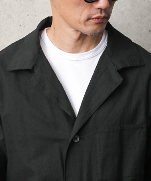 MILITARY（ミリタリー）の「実物 新品 デッドストック ロシア軍 コットンリネンコート BLACK染め（テーラードジャケット・メンズ・ブラック・L/L/S/L/L）」の14枚目の写真