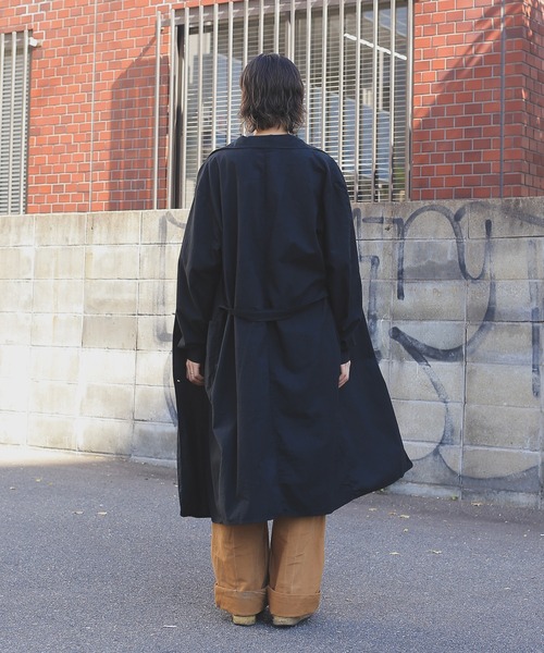 MILITARY（ミリタリー）の「実物 新品 デッドストック ロシア軍 コットンリネンコート BLACK染め（テーラードジャケット・メンズ・ブラック・L/L/S/L/L）」の3枚目の写真