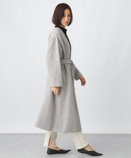 Ezick（エジック）の「【WEB限定カラーあり】ベルト付きノーカラー