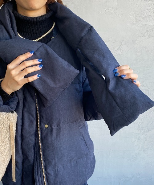  JEANS コーデュロイ ダウンジャケット ネイビー fw25-14682726-s-new-era-