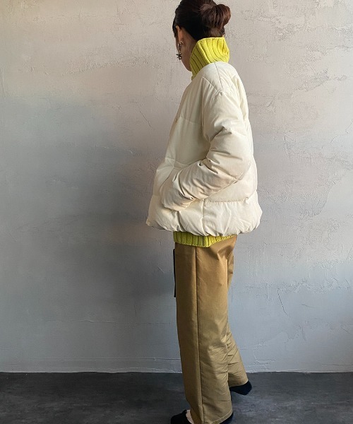 JF Ready Made（ジェイエフレディメイド）の「[Jf Ready Made/ジェイエフレディメイド] マフラー付き マイクロコーデュロイダウンジャケット（ダウンジャケット/コート・レディース・ネイビー/オフホワイト・F）」の13枚目の写真