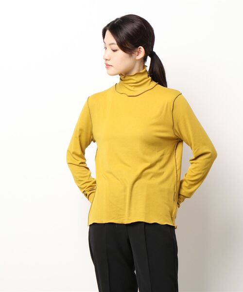 archives(アルシーヴ)の「ハイネックカットTOPS(Tシャツ/カットソー・レディース・アイボリー/イエロー/ブラック/パープル/グリーン・MEDIUM)」の5枚目の写真