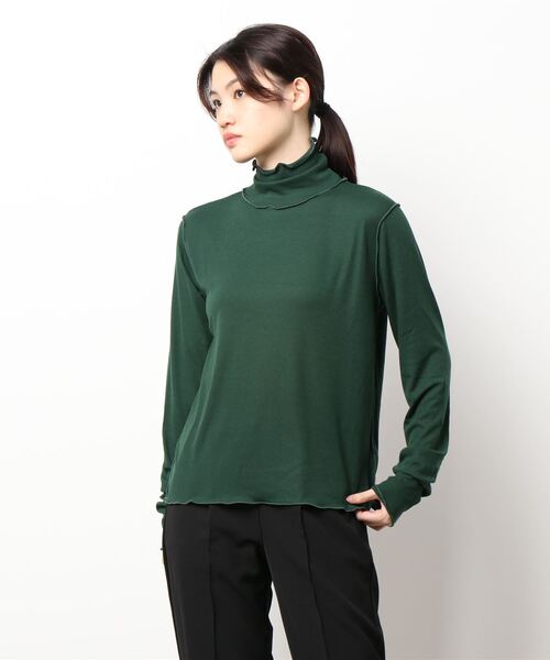 archives(アルシーヴ)の「ハイネックカットTOPS(Tシャツ/カットソー・レディース・アイボリー/イエロー/ブラック/パープル/グリーン・MEDIUM)」の2枚目の写真