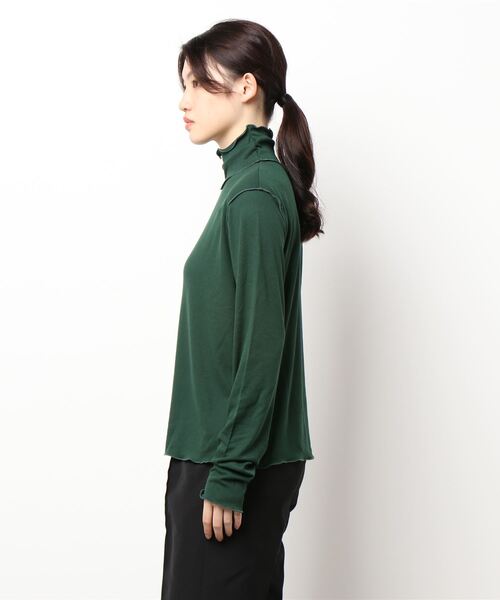 archives(アルシーヴ)の「ハイネックカットTOPS(Tシャツ/カットソー・レディース・アイボリー/イエロー/ブラック/パープル/グリーン・MEDIUM)」の6枚目の写真
