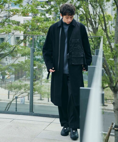 CITY TOKYO(シティトウキョウ)の「3WAY ウールコート(ステンカラーコート・メンズ・ブラック/グレー・2/3)」の6枚目の写真