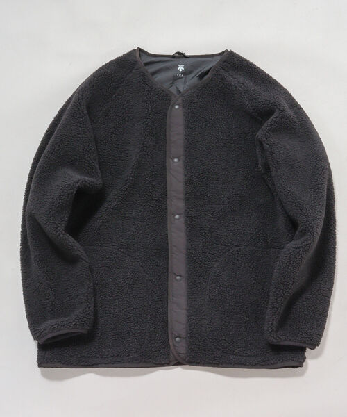 NOLLEY'S goodman（ノーリーズグッドマン）の「【WEB限定】【DESCENTE ddd/デサント ディーディーディー】DHMSJC36/BOA FLEECE CARDIGAN（ブルゾン・メンズ・ブラック/グレー・MEDIUM/LARGE）」の2枚目の写真