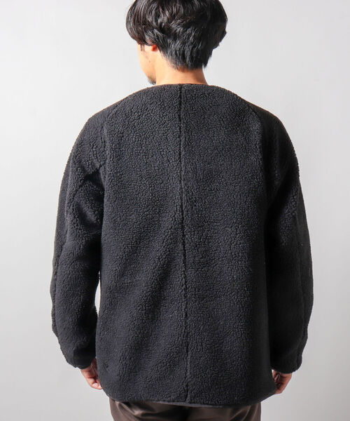 NOLLEY'S goodman（ノーリーズグッドマン）の「【WEB限定】【DESCENTE ddd/デサント ディーディーディー】DHMSJC36/BOA FLEECE CARDIGAN（ブルゾン・メンズ・ブラック/グレー・MEDIUM/LARGE）」の6枚目の写真