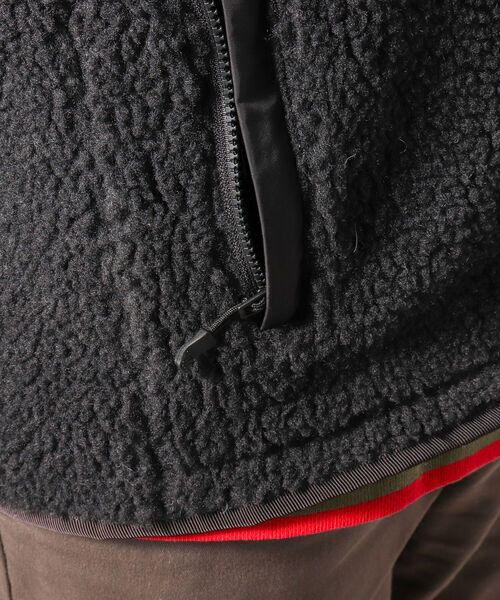 NOLLEY'S goodman（ノーリーズグッドマン）の「【WEB限定】【DESCENTE ddd/デサント ディーディーディー】DHMSJC36/BOA FLEECE CARDIGAN（ブルゾン・メンズ・ブラック/グレー・MEDIUM/LARGE）」の5枚目の写真