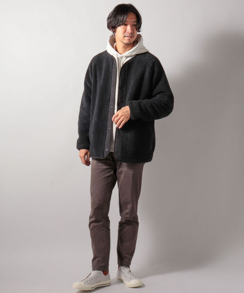 NOLLEY'S goodman（ノーリーズグッドマン）の「【WEB限定】【DESCENTE ddd/デサント ディーディーディー】DHMSJC36/BOA FLEECE CARDIGAN（ブルゾン・メンズ・ブラック/グレー・MEDIUM/LARGE）」の11枚目の写真