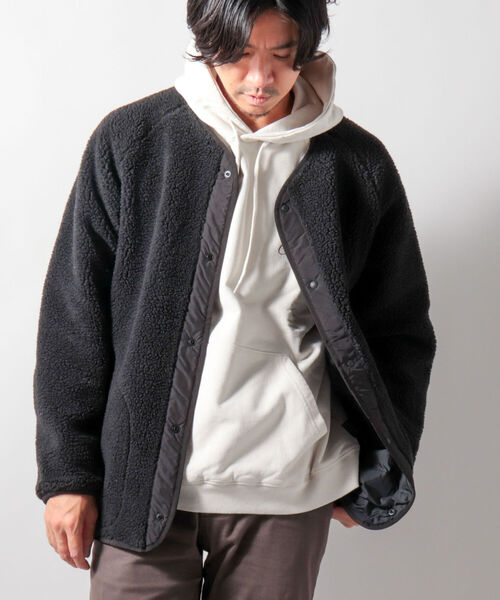 NOLLEY'S goodman（ノーリーズグッドマン）の「【WEB限定】【DESCENTE ddd/デサント ディーディーディー】DHMSJC36/BOA FLEECE CARDIGAN（ブルゾン・メンズ・ブラック/グレー・MEDIUM/LARGE）」の13枚目の写真