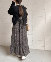 Bab | バックリボンニット&パターンワンピースSET(ワンピース)