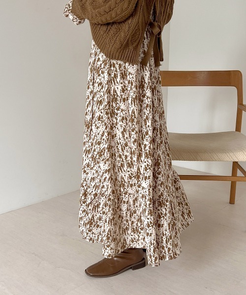 Bab（バブ）の「バックリボンニット&パターンワンピースSET（ワンピース・レディース・ブラック/ブラウン・M）」の14枚目の写真