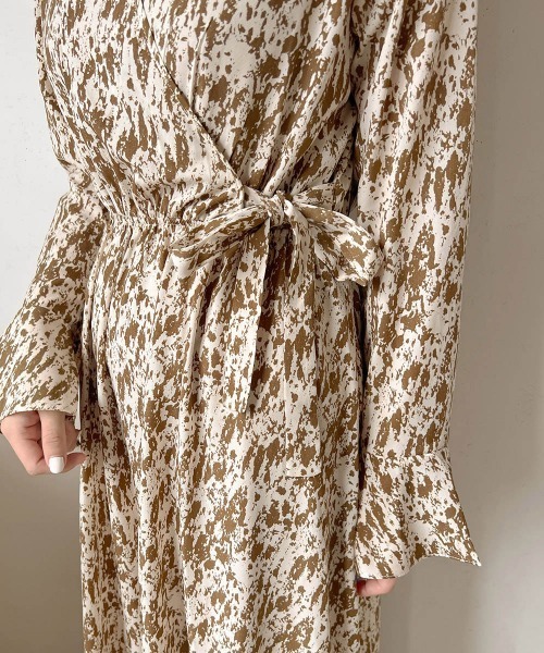 Bab（バブ）の「バックリボンニット&パターンワンピースSET（ワンピース・レディース・ブラック/ブラウン・M）」の20枚目の写真