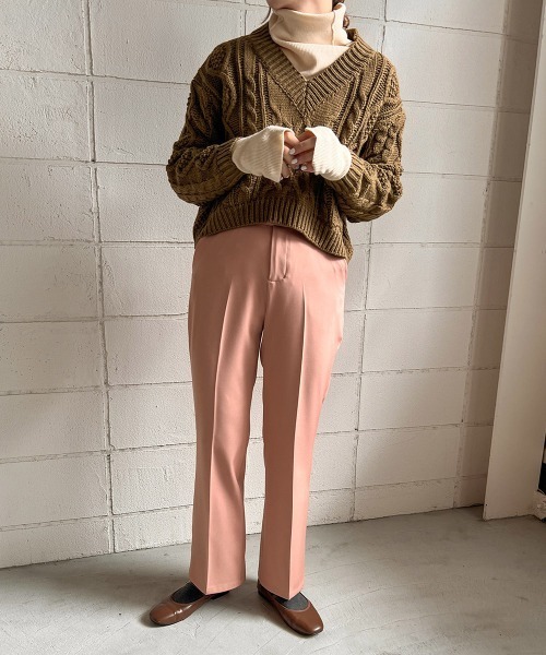 Bab（バブ）の「バックリボンニット&パターンワンピースSET（ワンピース・レディース・ブラック/ブラウン・M）」の11枚目の写真