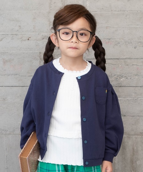 RAGMART（ラグマート）の「ミニ裏毛カーディガン（カーディガン/ボレロ・キッズ・ベージュ/ネイビー/ピンク・110cm/100cm/120cm/130cm）」の3枚目の写真